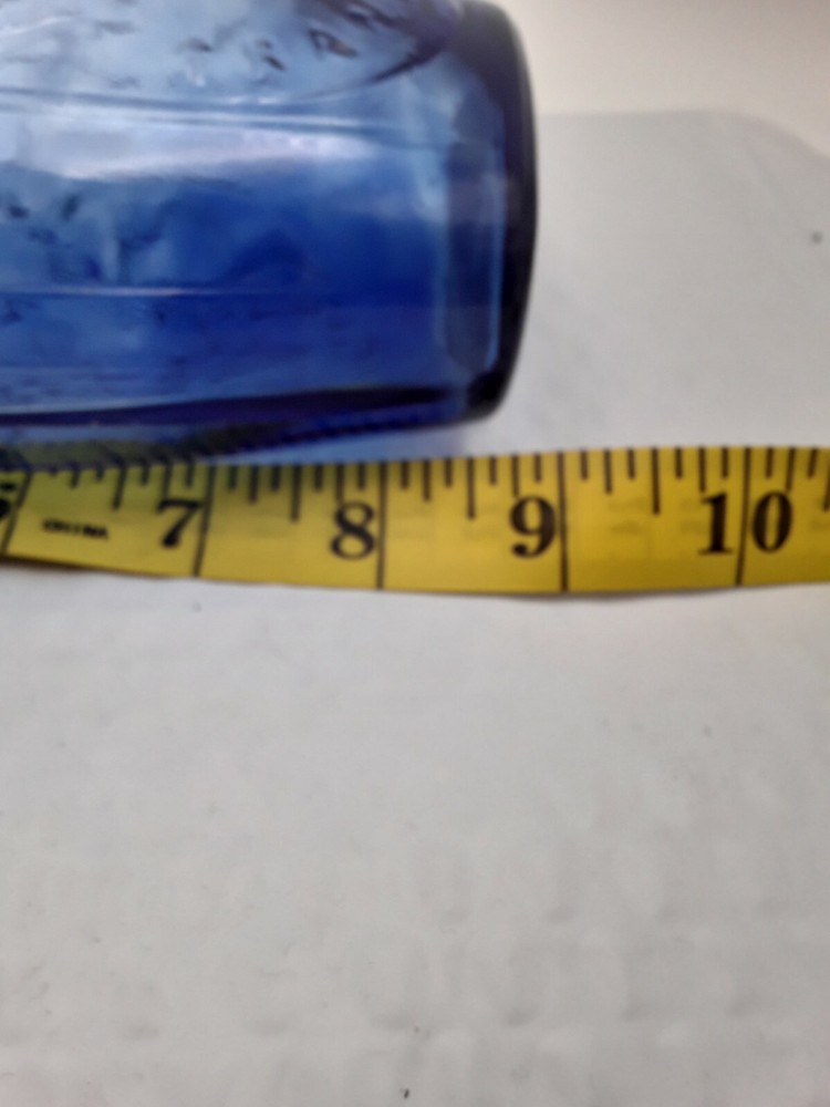 Vintage Cobalt BLUE Franklin Ship Eagle “TWD Bottle
