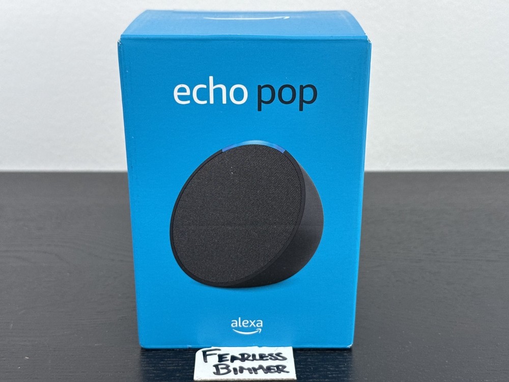 Amazon - Echo Pop (1st Generation) Smart Speaker with Alexa - Charcoal
