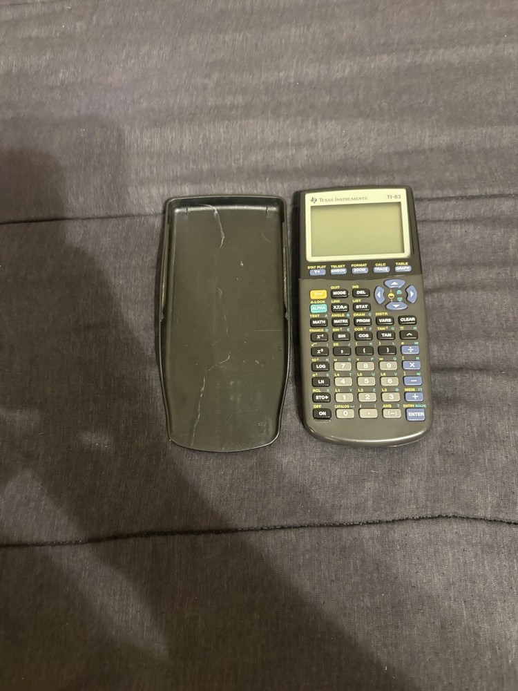 Texas Instruments TI83 Plus Calculator *TESTED & WORKING* With Cover