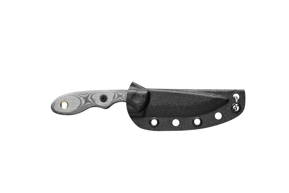 TOPS Mini Scandi Knife, Black Linen Micarta | MSK-BLM