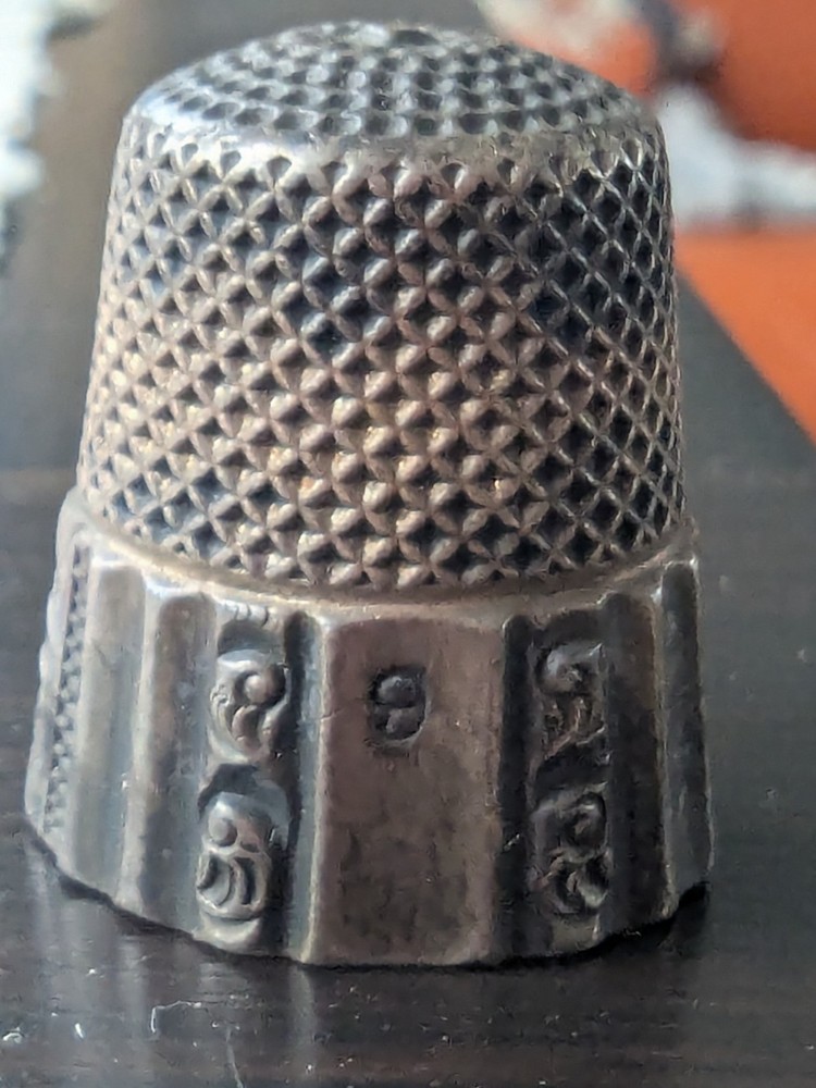 Vintage Sterling Silver Sewing Thimble Size 9