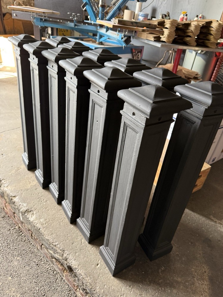 Antique Railing Cast Iron Newel Posts, Architectural Salvage