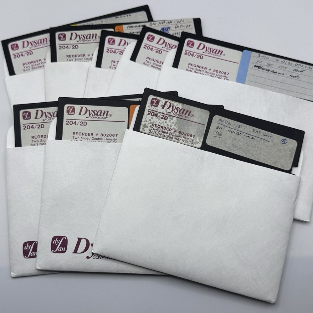 Dyson 204/2D 3M Diskettes 8 Floppy Disc 5.25 Untested AS IS
