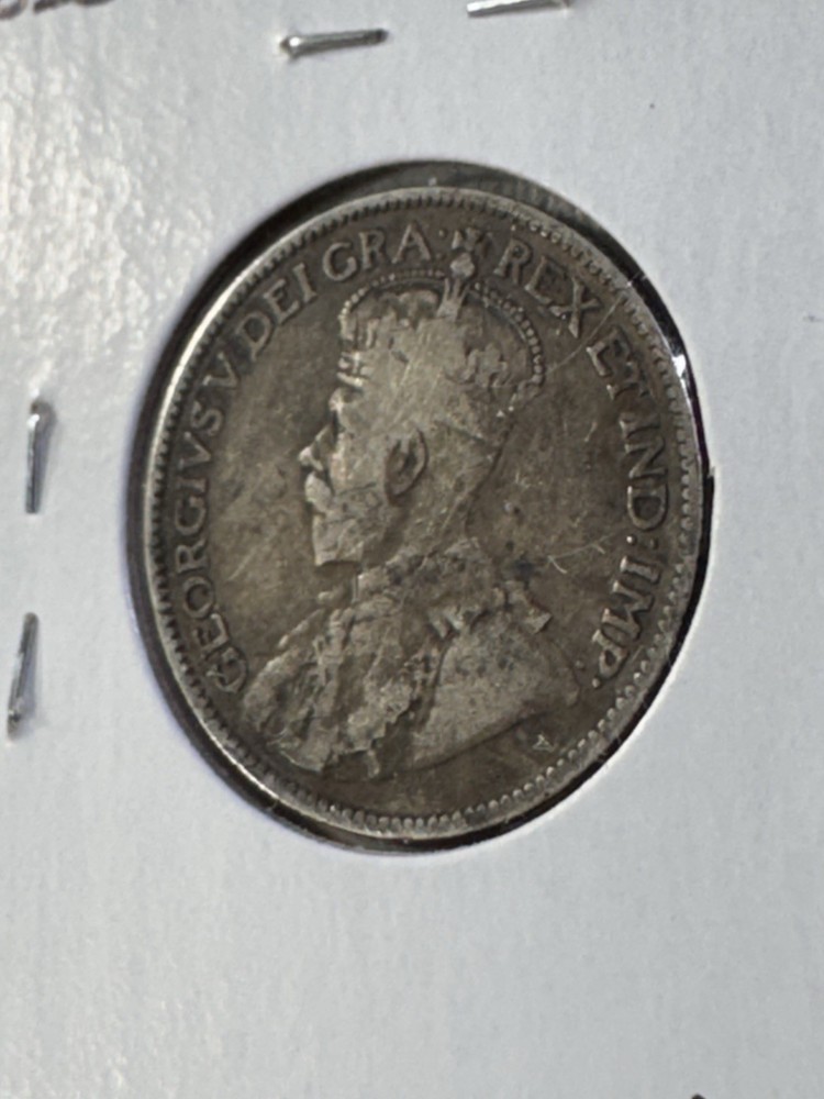 1916 Canada 25 Cents Silver Coin