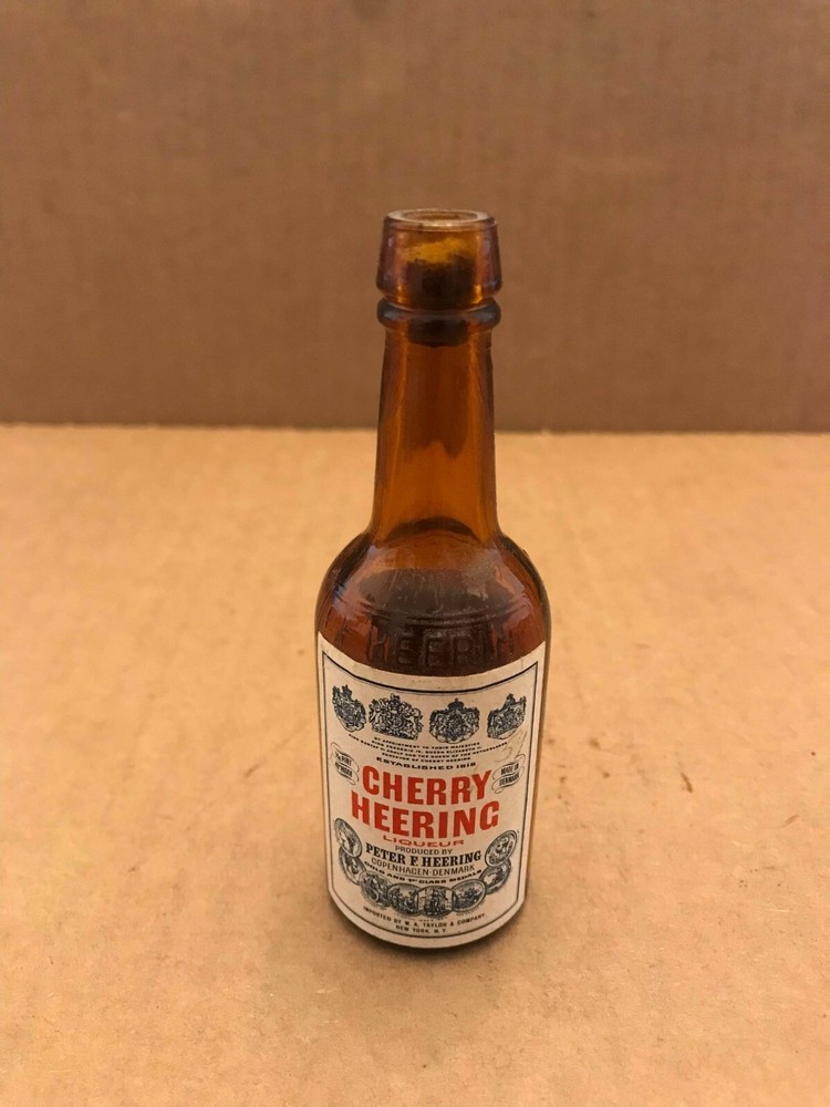Vintage Cherry Heering Liqueur Empty Mini Bottle