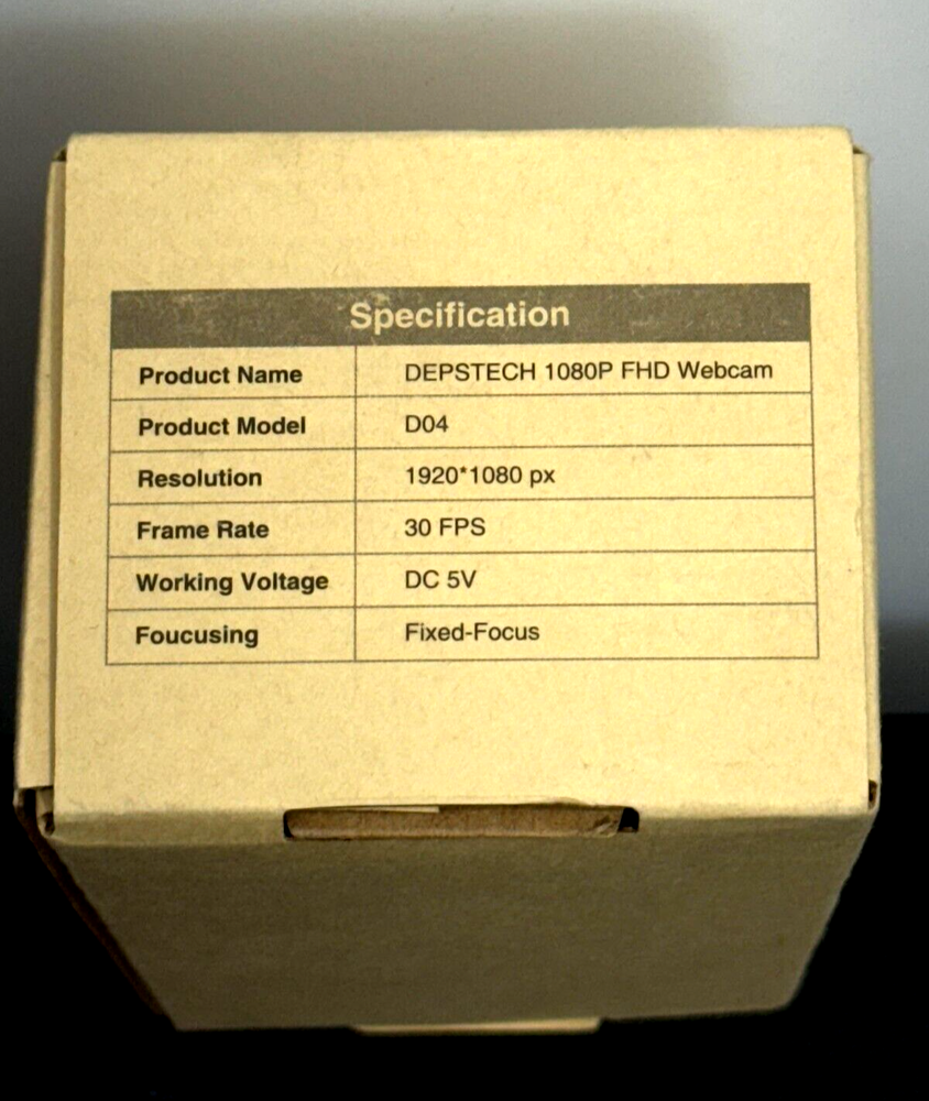 DEPSTECH Webcam with Microphone 1080P HD Webcam D04