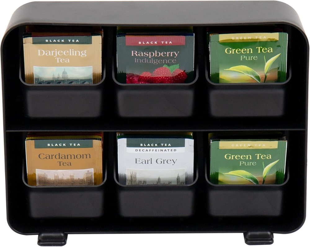 Elegant Kitchen Tea Bag Organizer: 6-Drawer Storage for Clutter-Free Counters