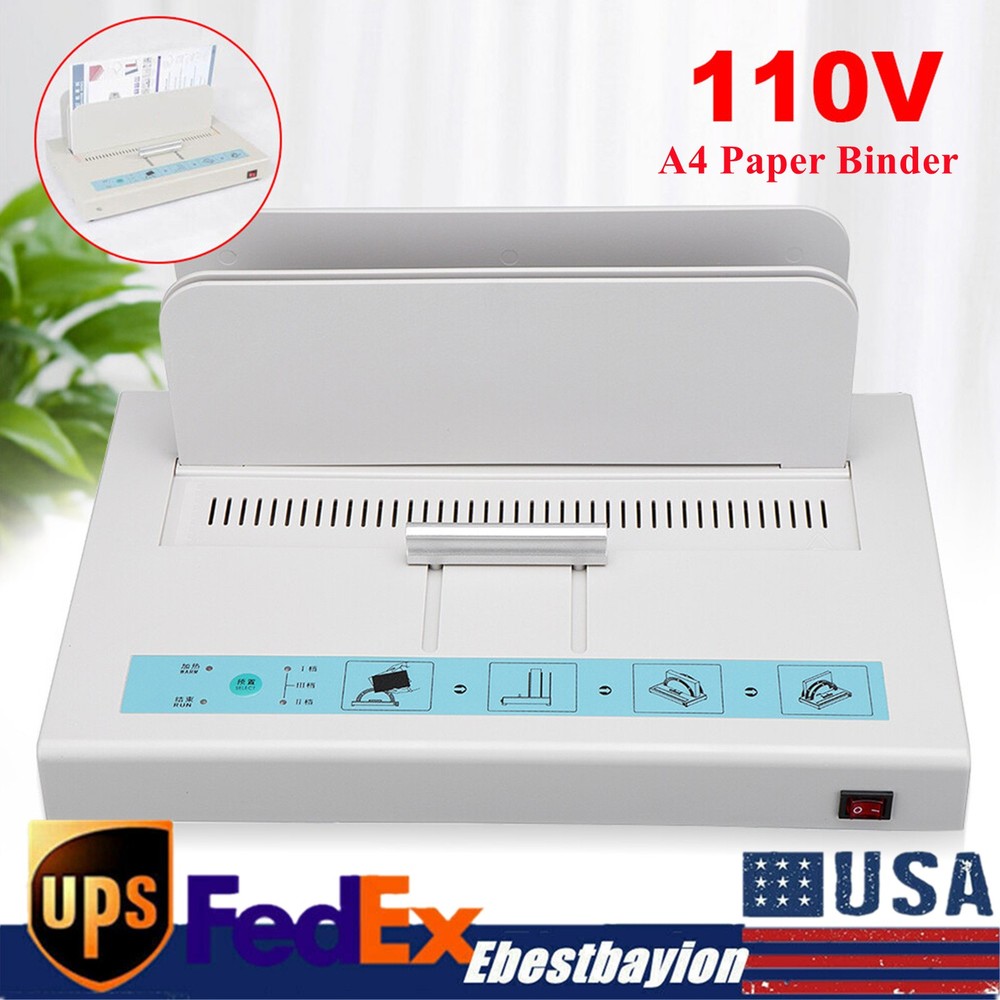 Thermal Binding Machine, 110V Hot Glue Binding Machine A4 Document Heat Binder