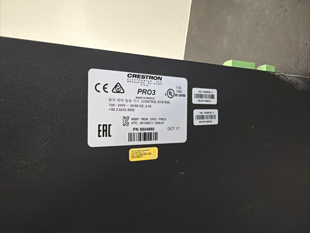 Crestron Advanced 3 Series PRO 3 Control System 6504880