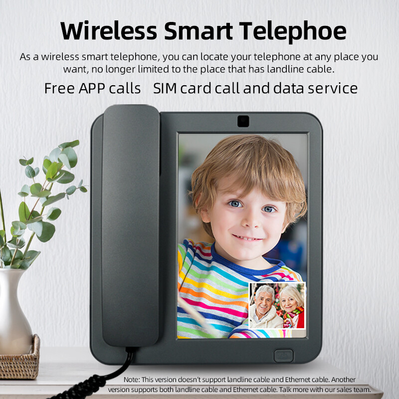 SIM Card Android Fixed Wireless Desktop Telephone Touch Screen Smart Video Phone