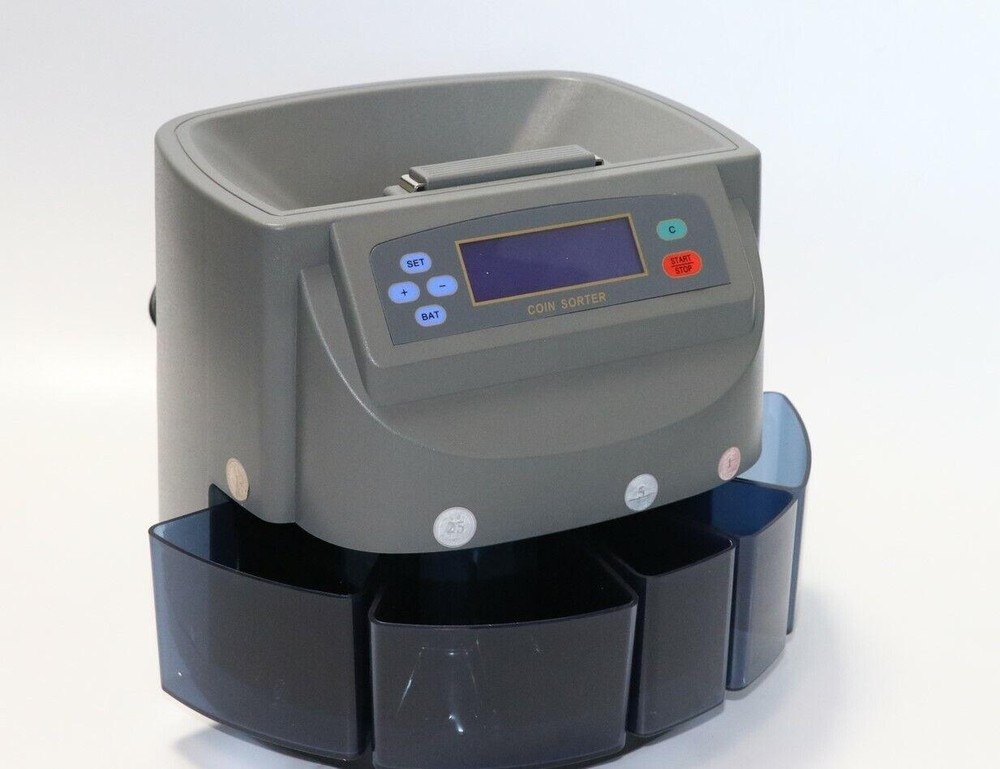 Electronic Automatic American Coin Count & Sort Machine Coin Counter Sortor 110V