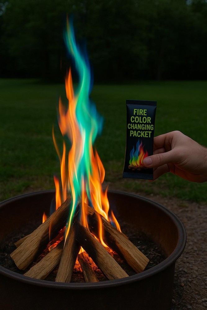 Magic Campfire Fire Color Changing Packets – 12 Pack (25g Each) – Assorted