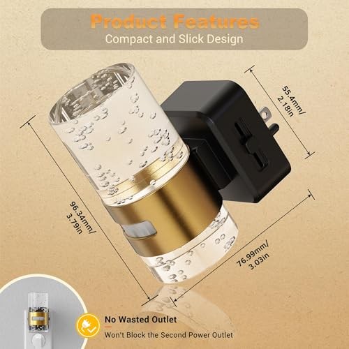 Motion Sensor Night Light, Night Lights Plug into 2 Pack Motion Sensor-3000K