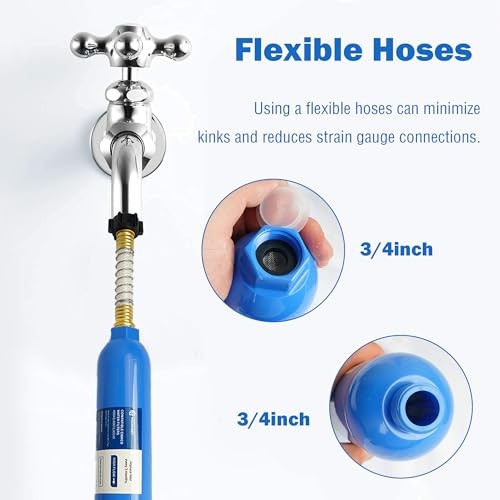 RV Inline Water Filter with 2 Flexible Hose Protector, Reduce Bad 2 Pack