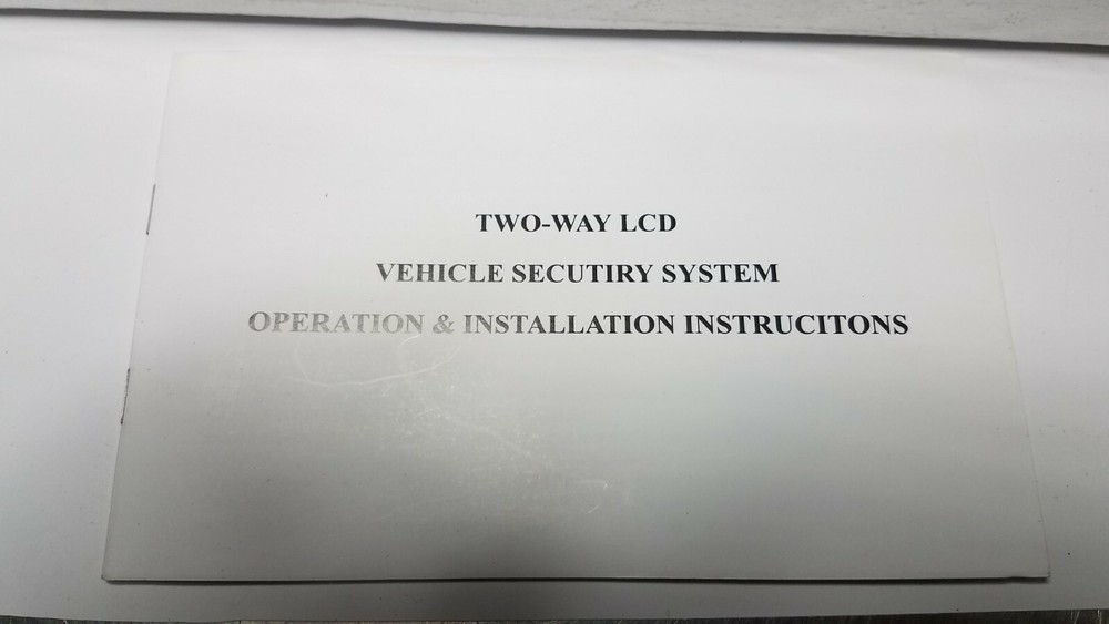 HUATAI HT-800A TWO-WAY LCD VEHICLE SECURITY SYSTEM NIB
