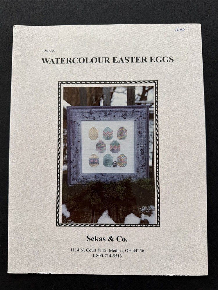 Watercolour Easter Eggs Sekas & Co Cross Stitch Pattern Eggs