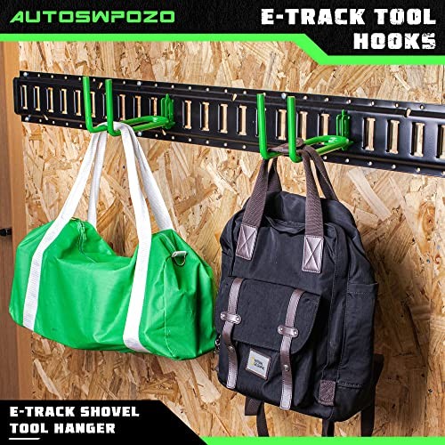 4-Pack E-Track Heavy Duty Shovel/Tool Hanger, E Track Hooks for Tools, 4 Pack