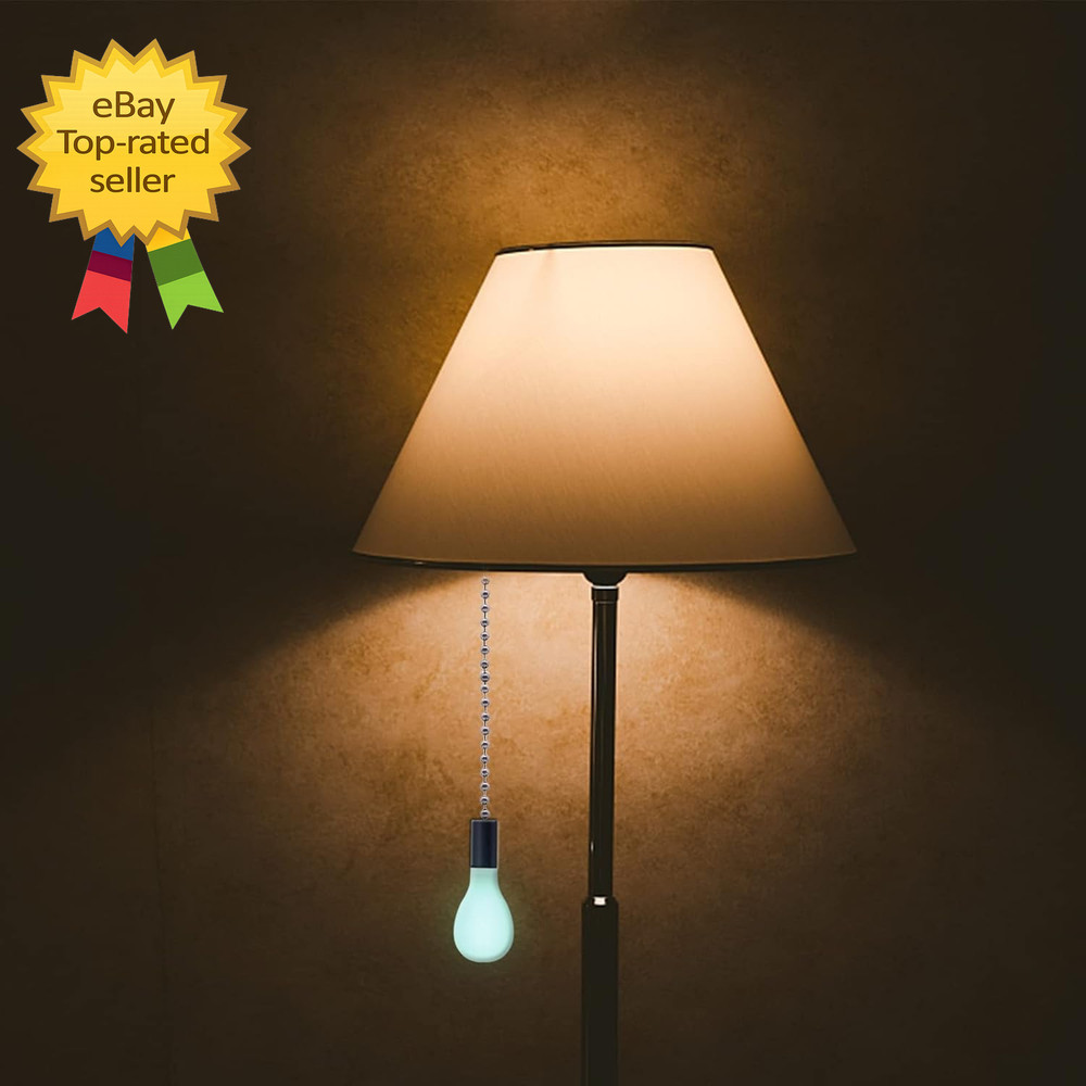 Black Ceiling Fan Pull Chain Set 2Pack 3Mm Diameter Beaded Fluorescent Decorativ