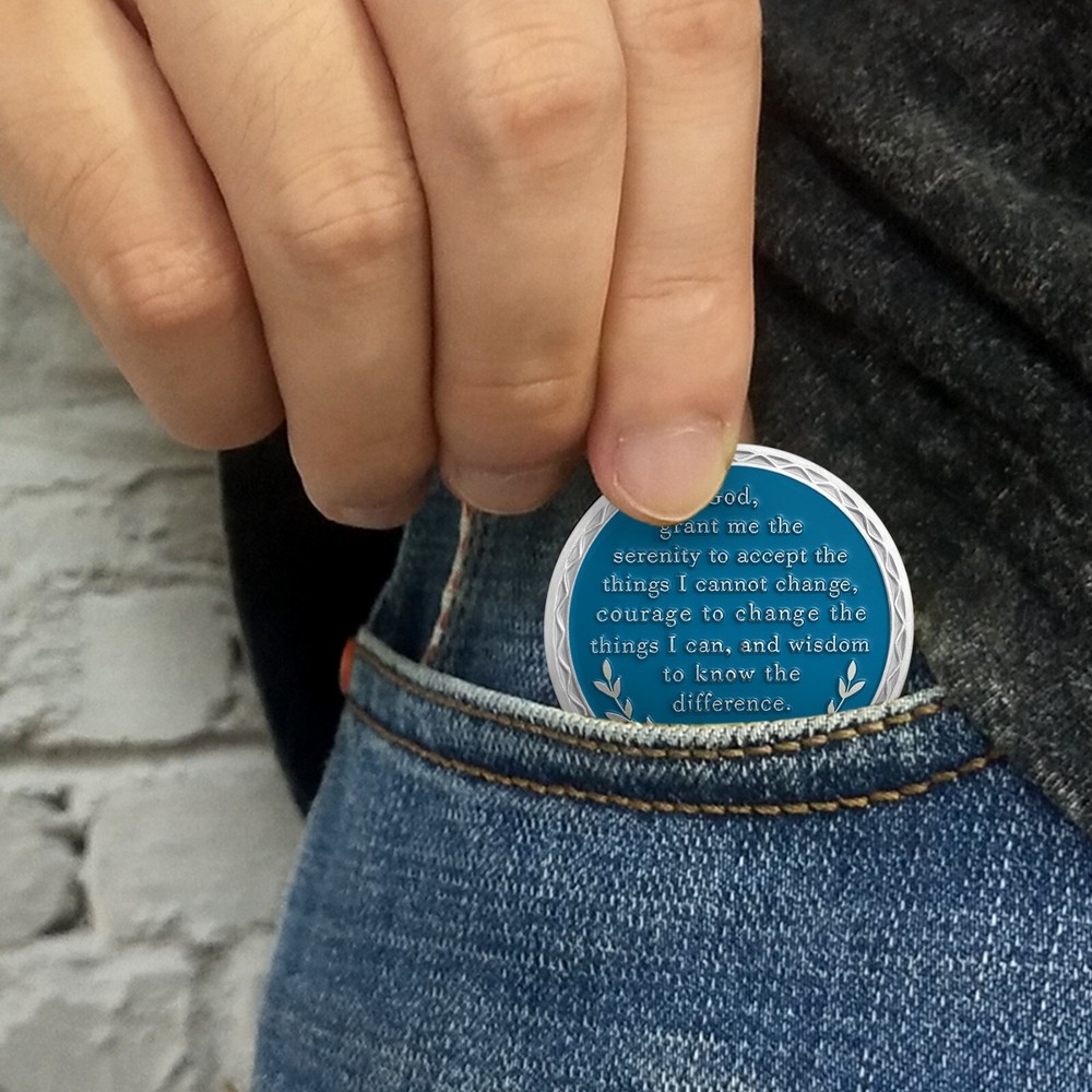 3 Year Sobriety Coin, AA Chips Medallion Alcoholics Anonymous Three Years Sober