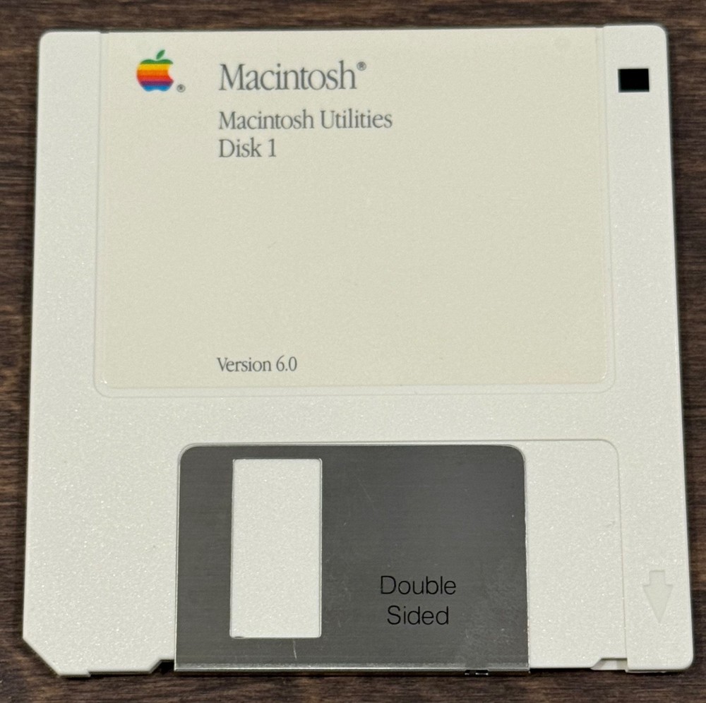 (4) Vtg Apple Macintosh 3.5" Disks: System Tools, Printing Tools, Utilities 1988