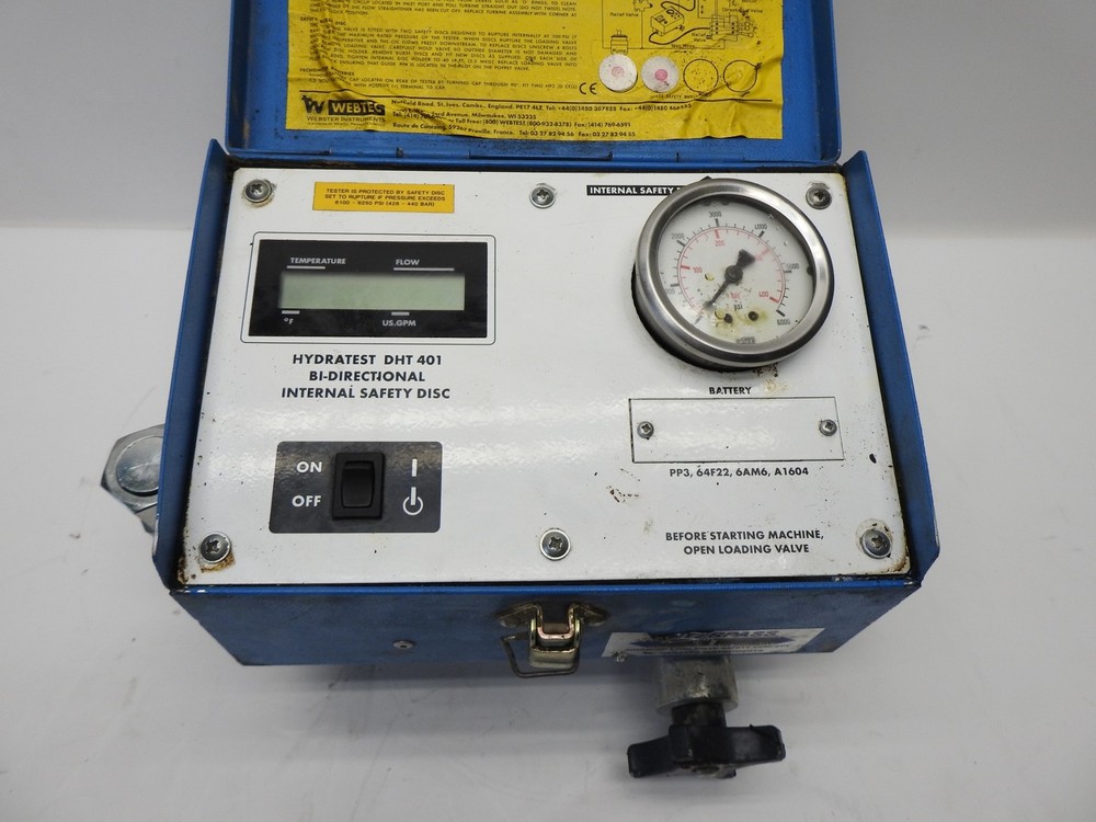 Webtec DHT401 Hydratest DHT 401 Bi-Directional Hydraulic Tester Webster