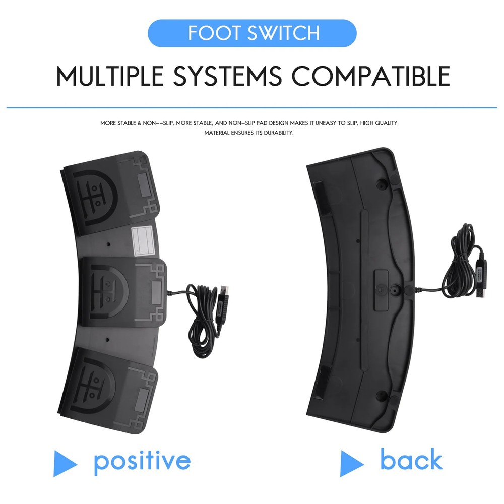 USB Foot Switch Control Key Customized Computer Keyboard Action Pedal for Device