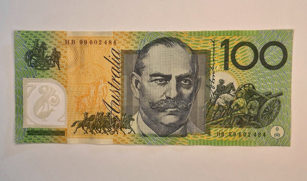 Very Rare,Print Error 1999 $100 Note , MacFarlane/Evans Print Error .