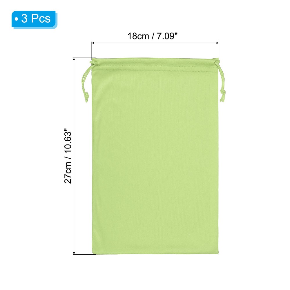Ski Goggle Bag, 3 Pack Microfiber Snow Goggles Case Sleeve, Green