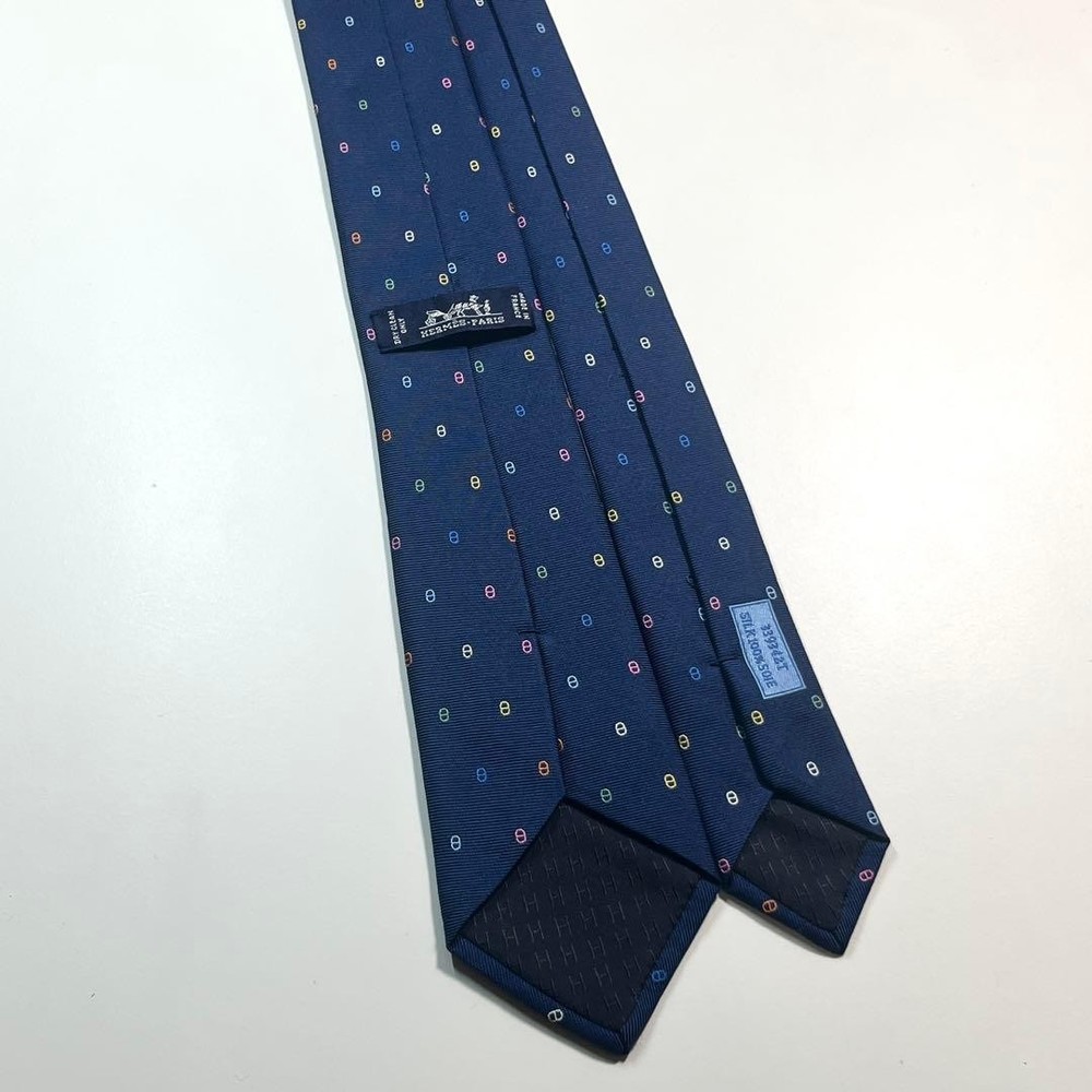 Good Condition HERMES Tie Maillon Multicolor