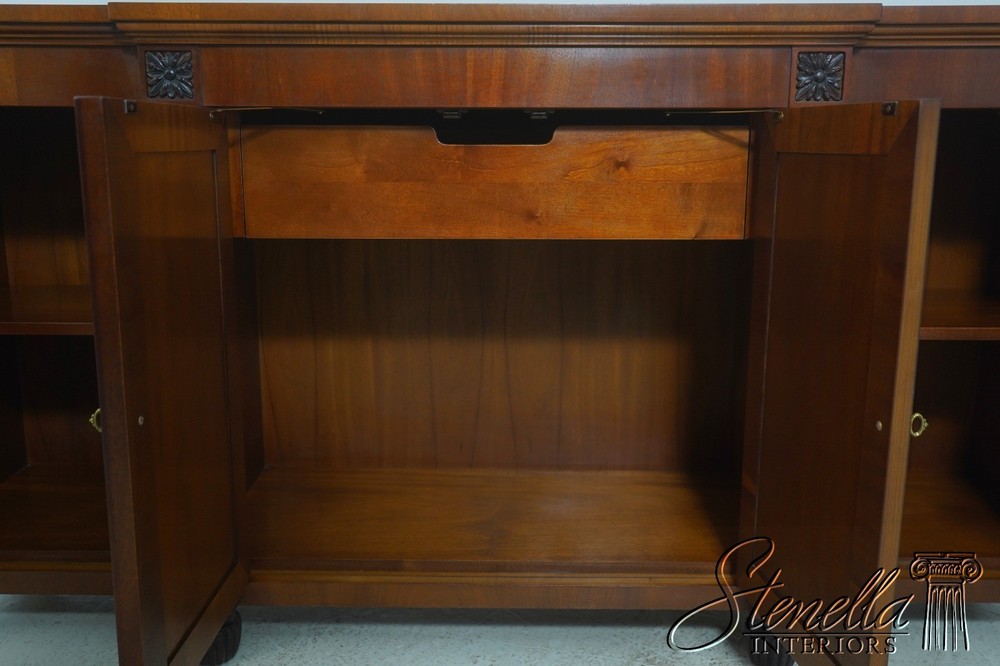 71664: BAKER Neoclassical Mahogany Sideboard w. Black Highlights