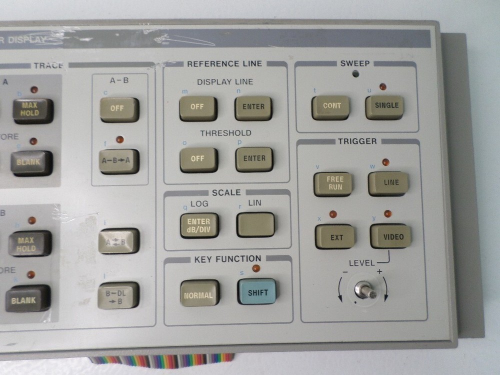 HP Spectrum Analyzer Panel Buttons and Face Frame ** 8500 Series ** Parts Only