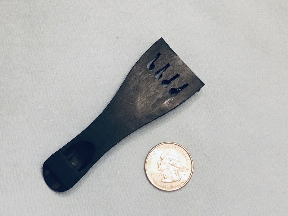 Solid Ebony Violin Tailpiece 1/4 Made In Germany NOS