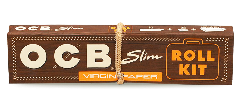 😊OCB✨20 ROLL KITS🔥 UNBLEACHED ROLLING PAPERS + TIPS + TRAY💕💥 SLIM VIRGIN🌟