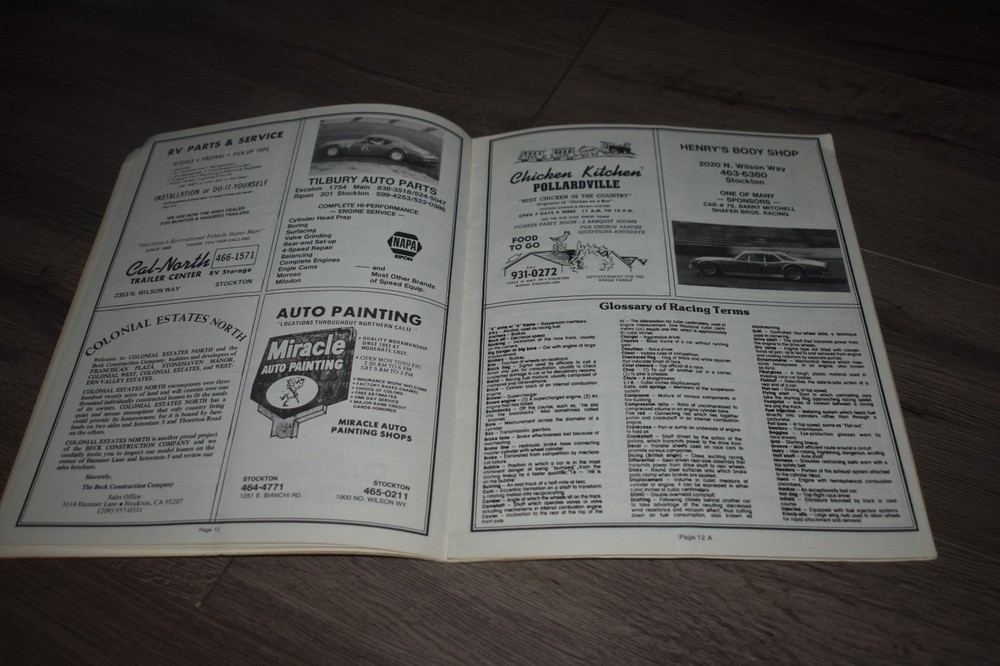 Stockton Speedway official souvenir racing program 1979 CA