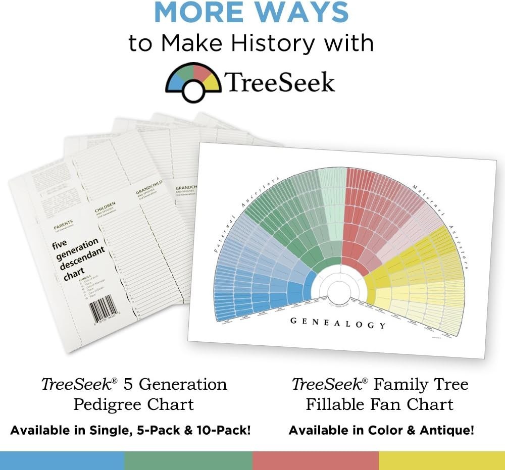 Quality 15 Generation Pedigree Chart - 10 Blank Forms for Ancestry Research