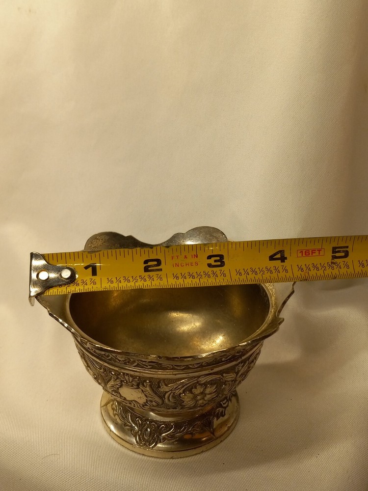 Silver Plate Bowl With Damage Has Mark But Cant Identify