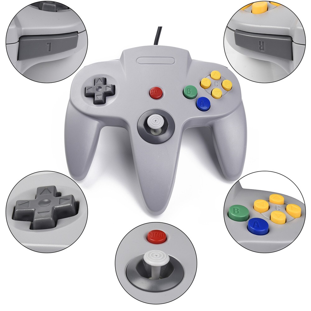 For Nintendo 64 N64 Controller Video Game Console Gamepad Joystick Joypad Wired