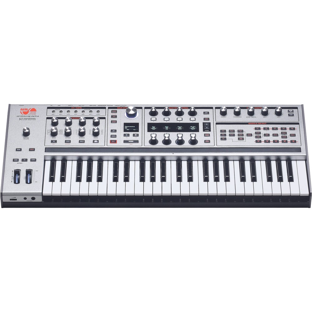 ASM Hydrasynth Keyboard 8-Voice Synthesizer - Limited-Edition Silver