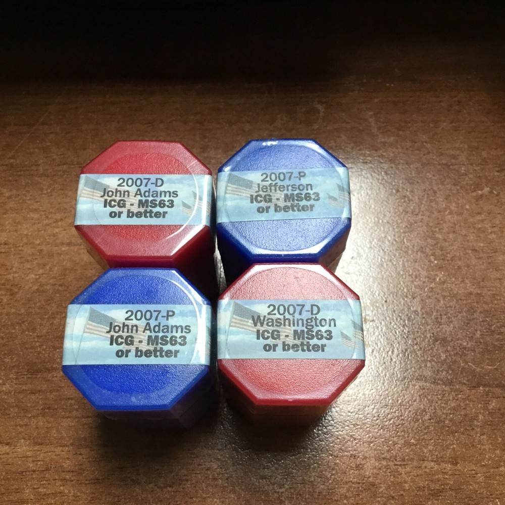 4 Rolls 2007 PRESIDENTIAL  DOLLAR $20 BU ROLL ICG MS63 OR BETTER-All Different