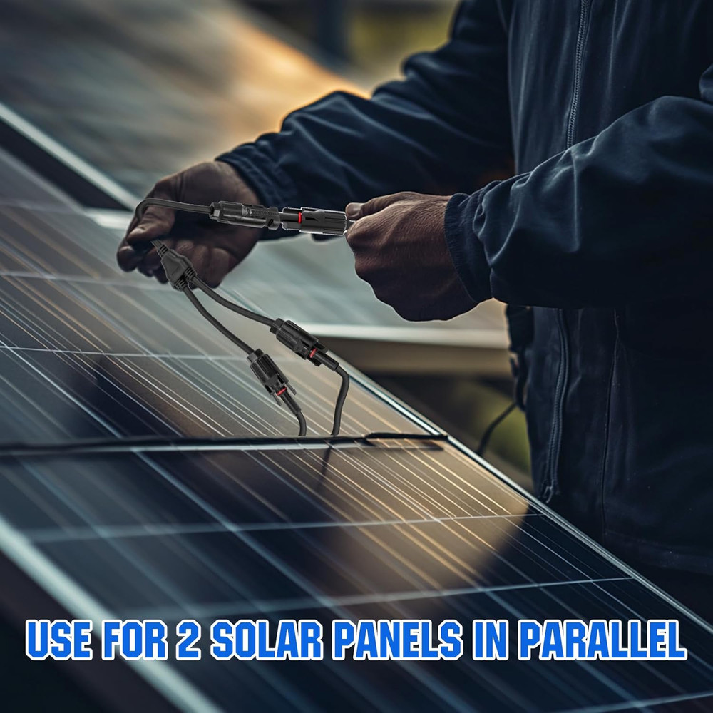 Solar Connectors Y Branch Parallel PV Adapter Cable Wire Plug Tool Kit for Solar
