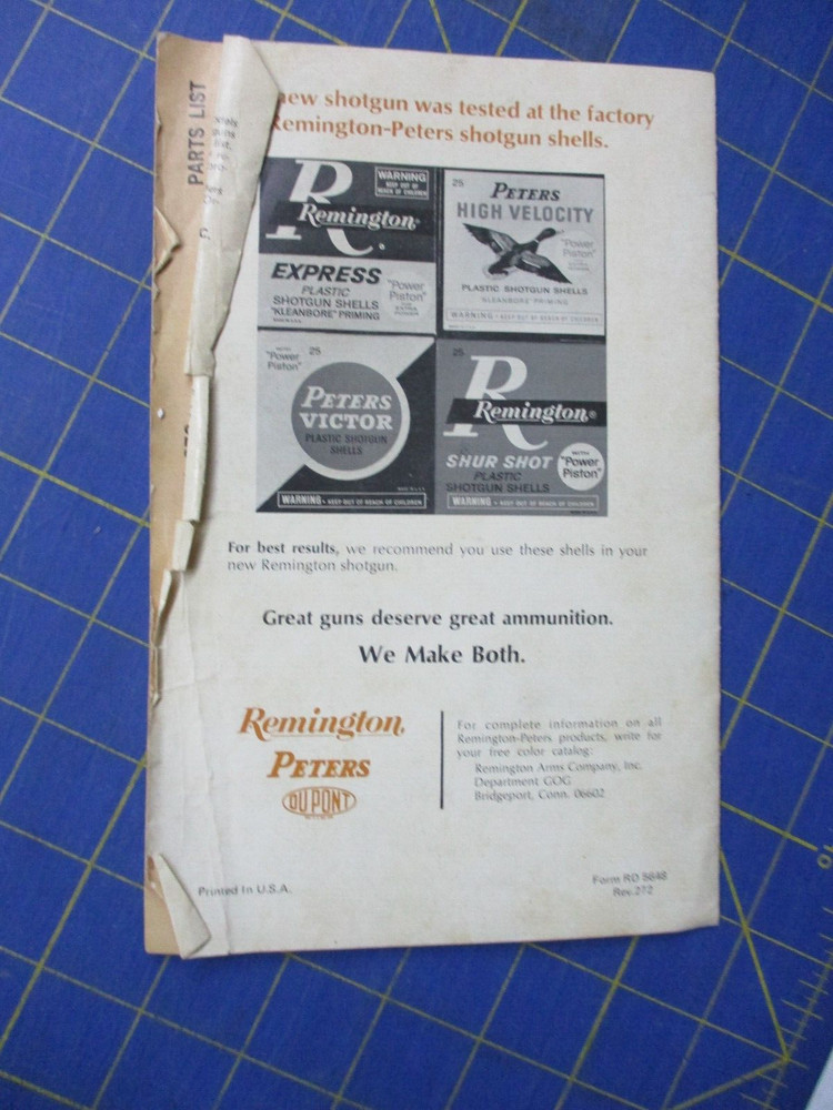 Remington Model 870 Owner's Guide