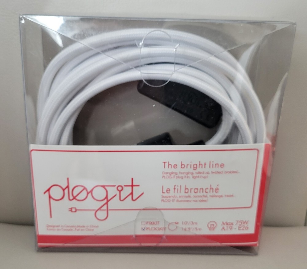 Plog-It White Wall Light Cable