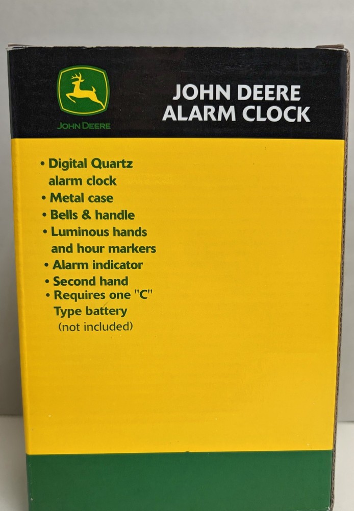 John Deere Twin Bell Alarm Clock