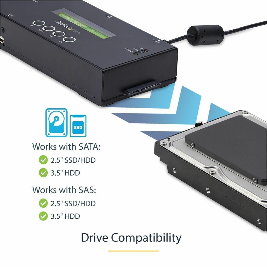 StarTech SATSASDUPE11 1:1 SATA/SAS Drive Duplicator & Eraser