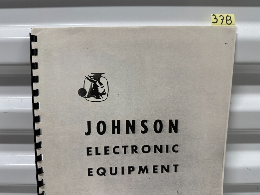 Vintage Johnson Electric Equipment Viking Pacemaker Transmitter Manual