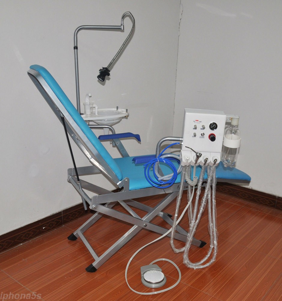 Dental Portable Mobile Delivery Unit Suction Rolling Case 4H Compressor /Chair