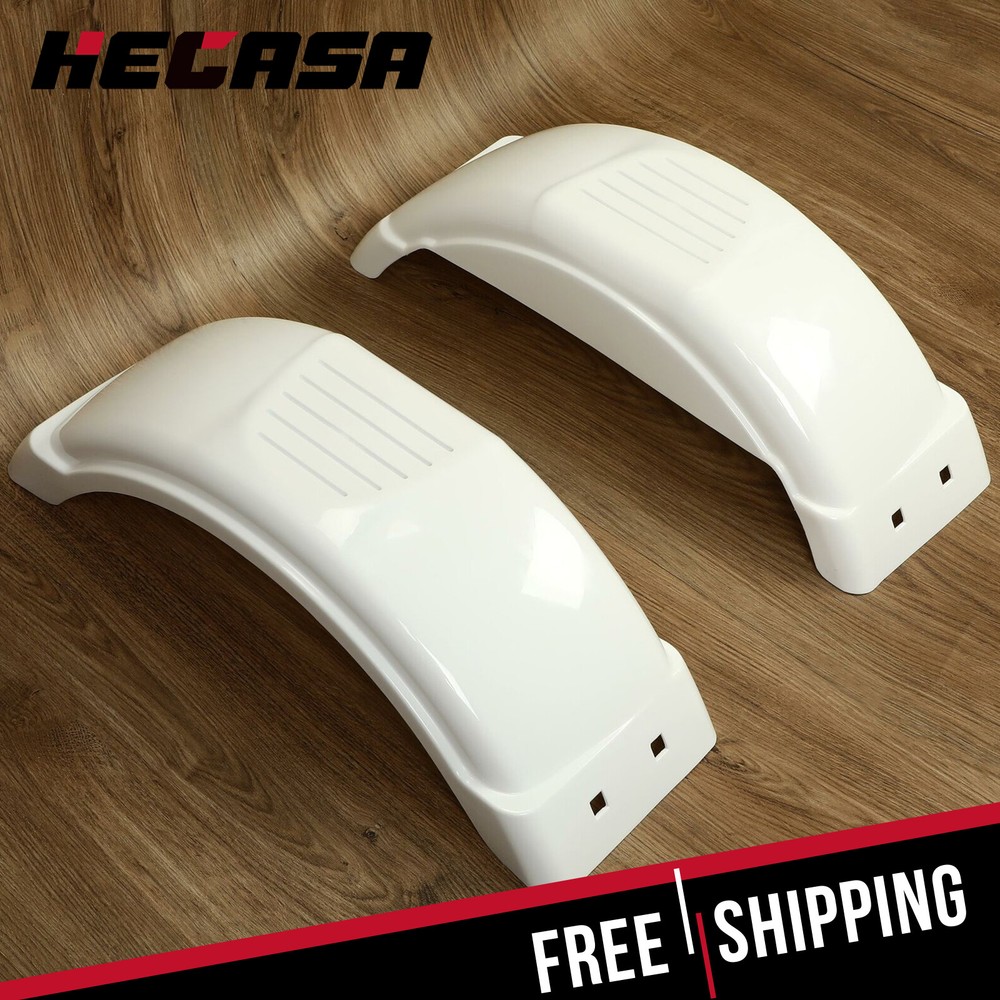HECASA Pair Single-Axle Trailer Fenders Fits 8"-12" Wheels Top Step Skirt Boat