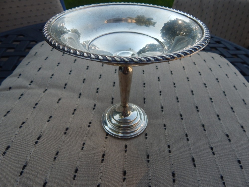 Vintage Sterling Silver Compote Bowl 7.25 oz. Weighted Base total weight