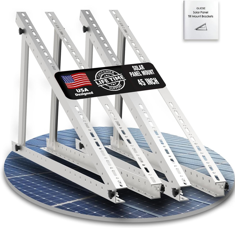 Solar Panel Mount Brackets, 2 Sets 45 Inch with Foldable Tilt Legs, Suitable for