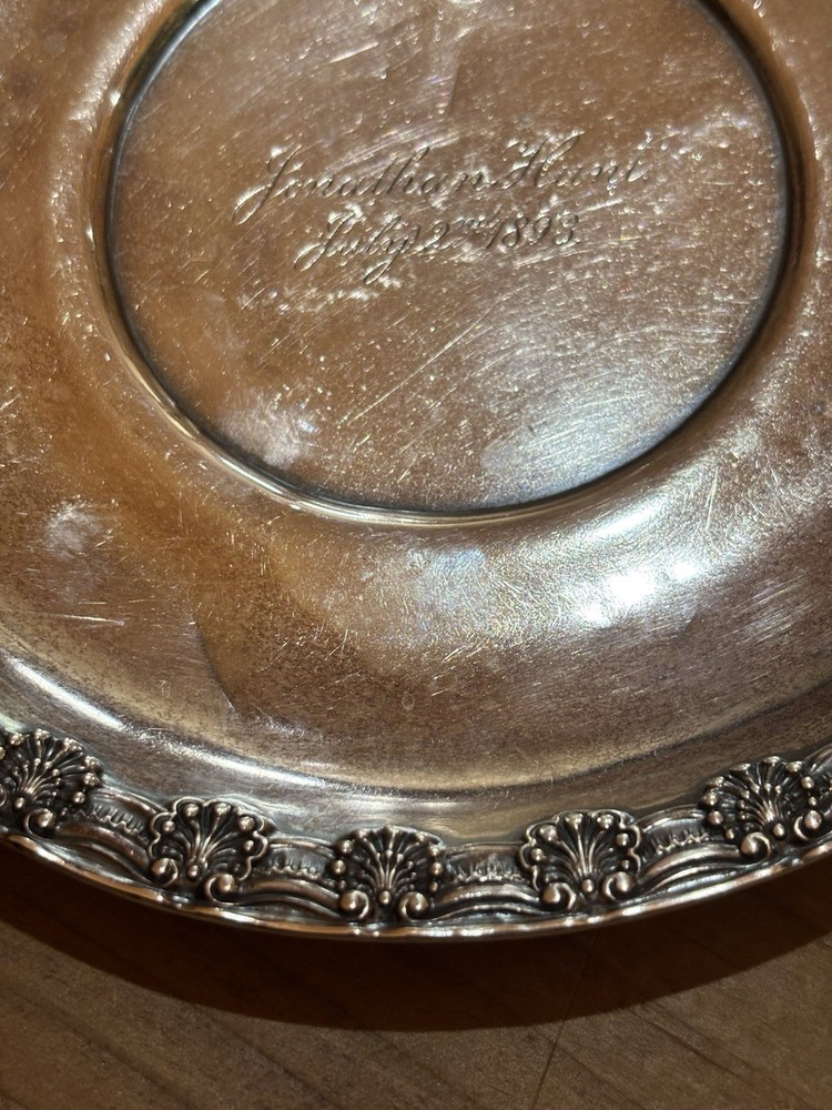 Tiffany And Company Sterling Silver Tray Monogrammed Dated 1893